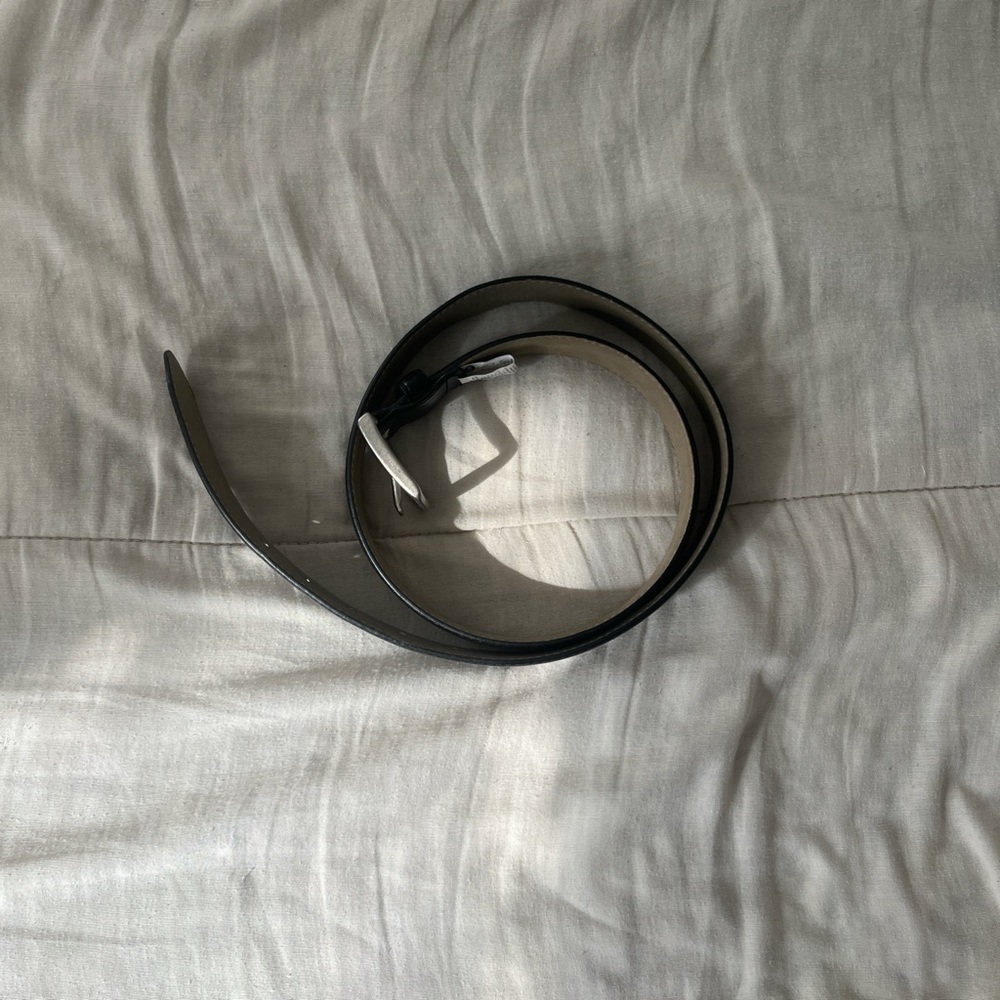 old navy large black leather belt